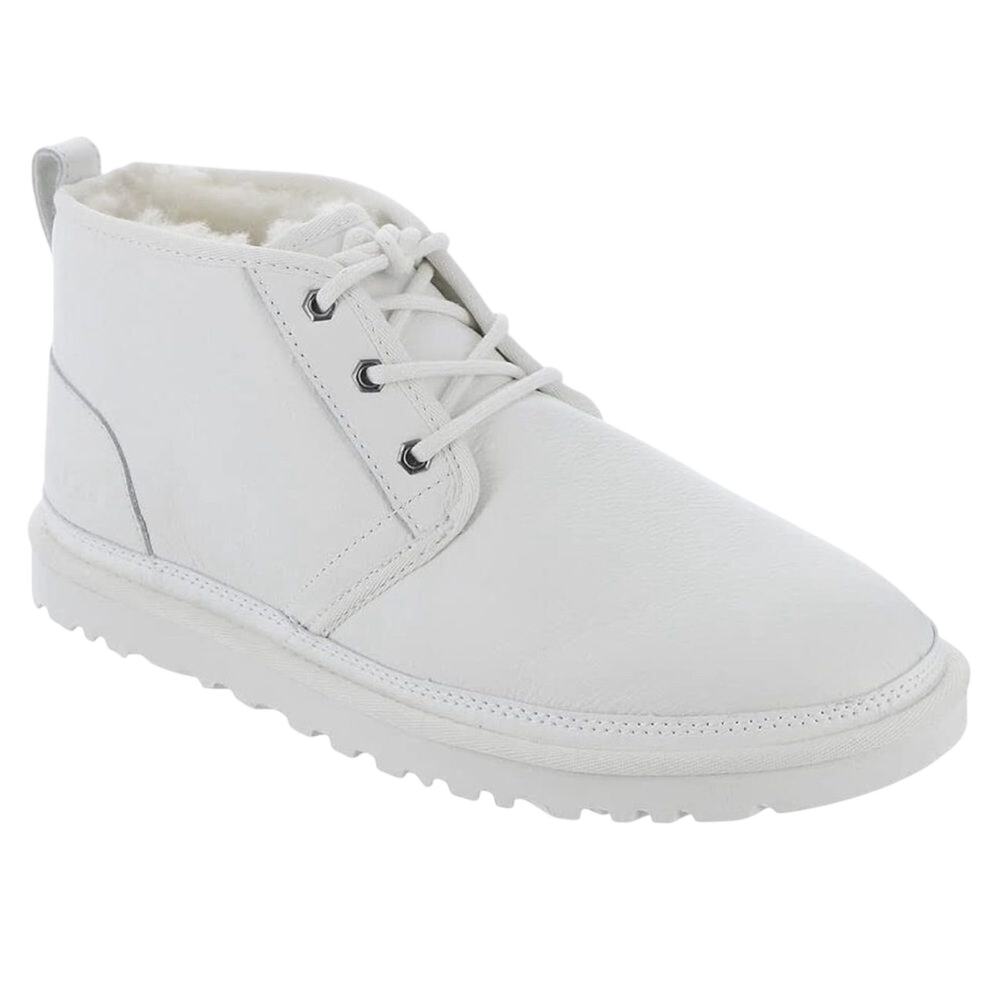 UGG Mens Neumel White Leather Chukka Ankle Boots Slippers Size11